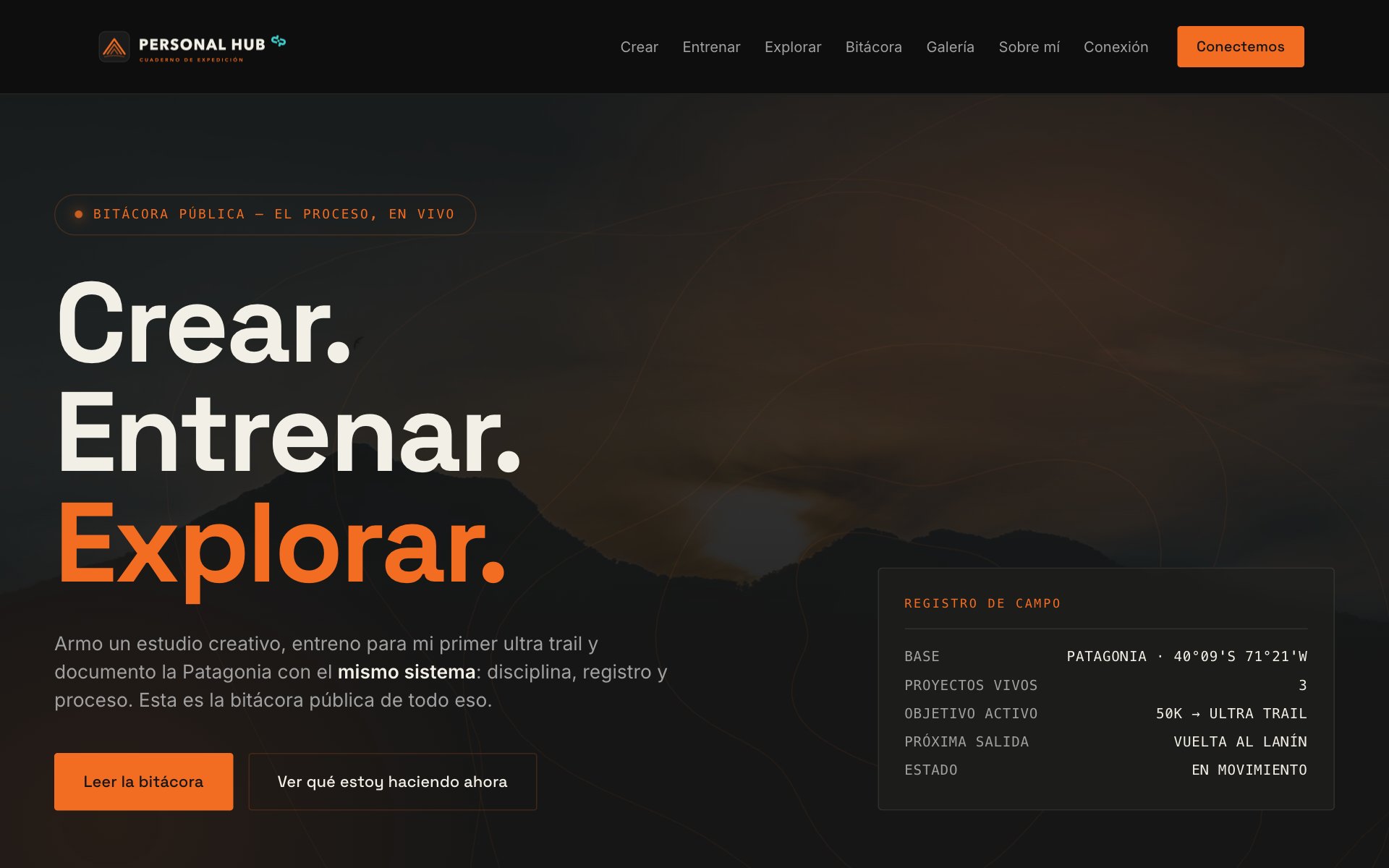 Hub Personal — Creador & Aventurero